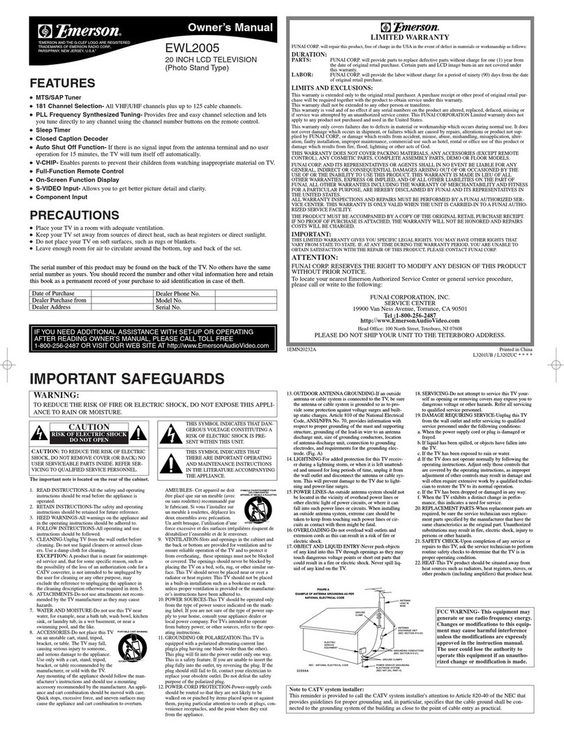 Emerson EWL2005 User manual