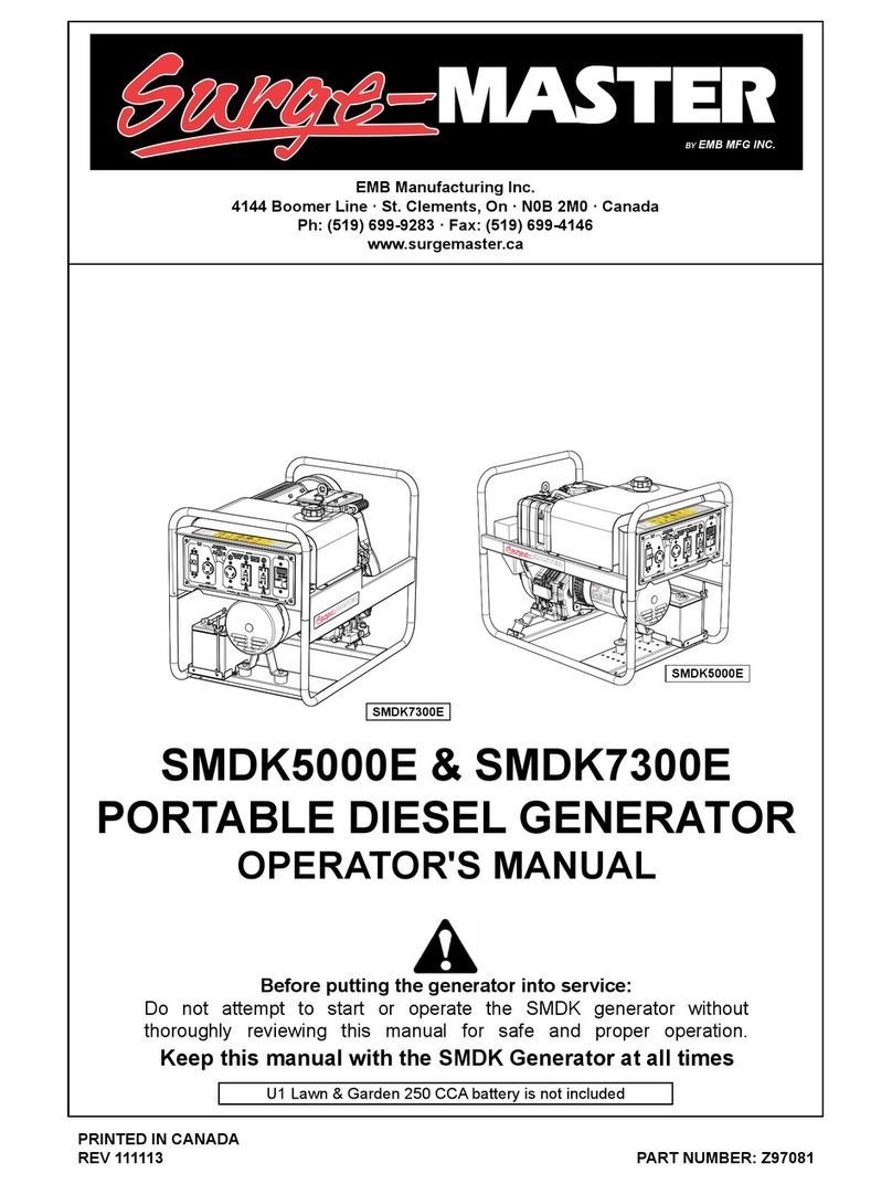 SURGEMASTER SMDK5000E Operator's manual