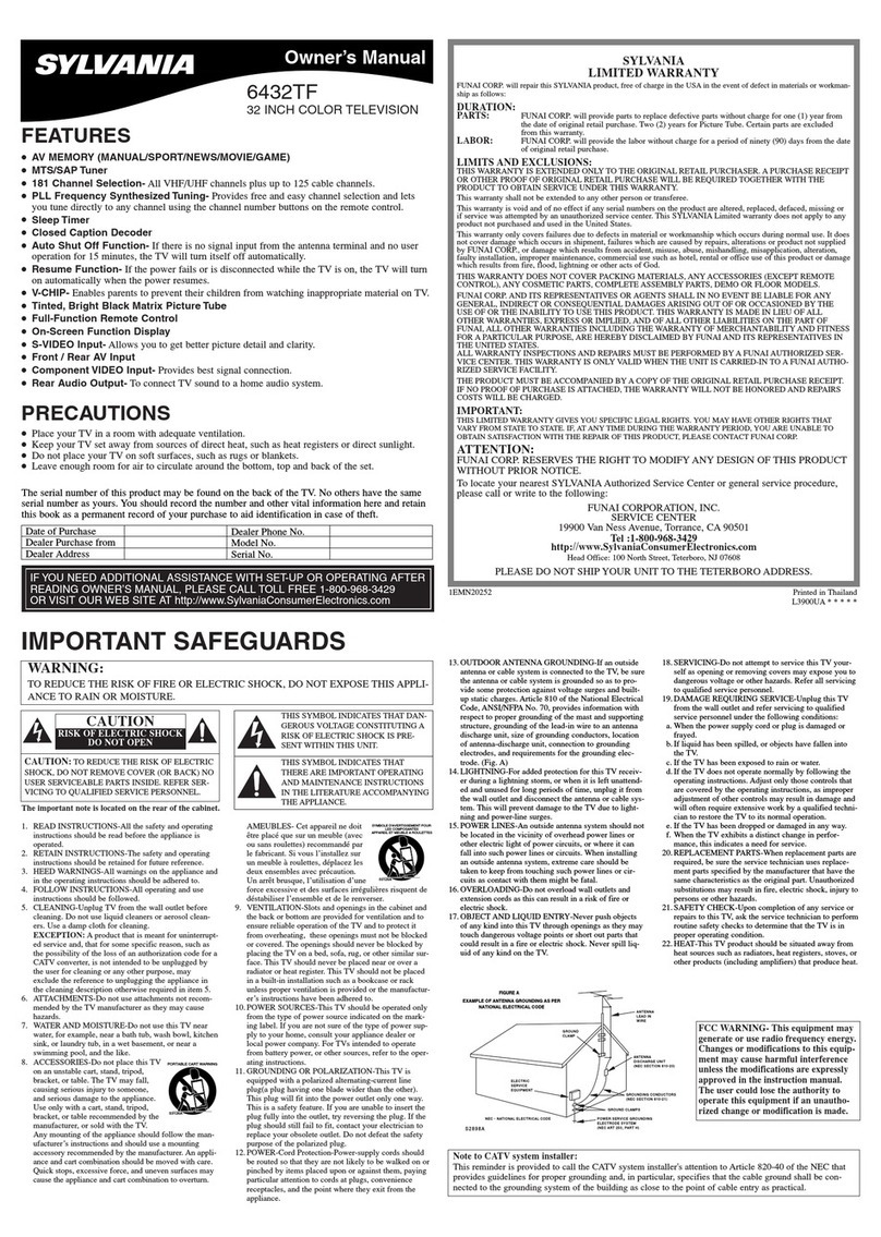Sylvania Sylvania 6432TF User manual