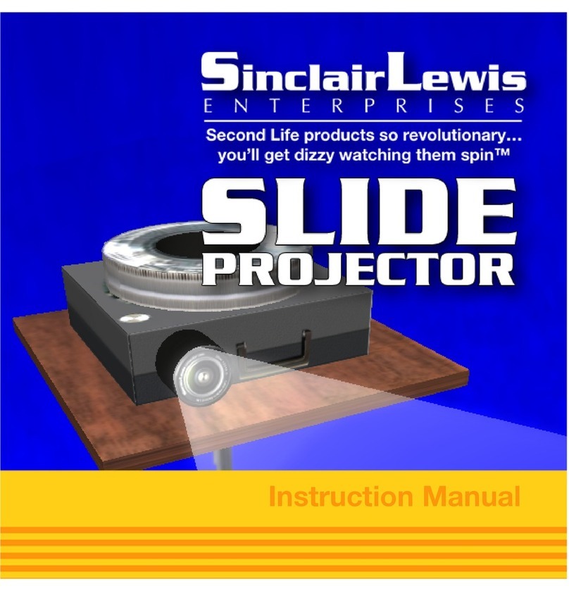 SinclairLewis slide projector instruction manual