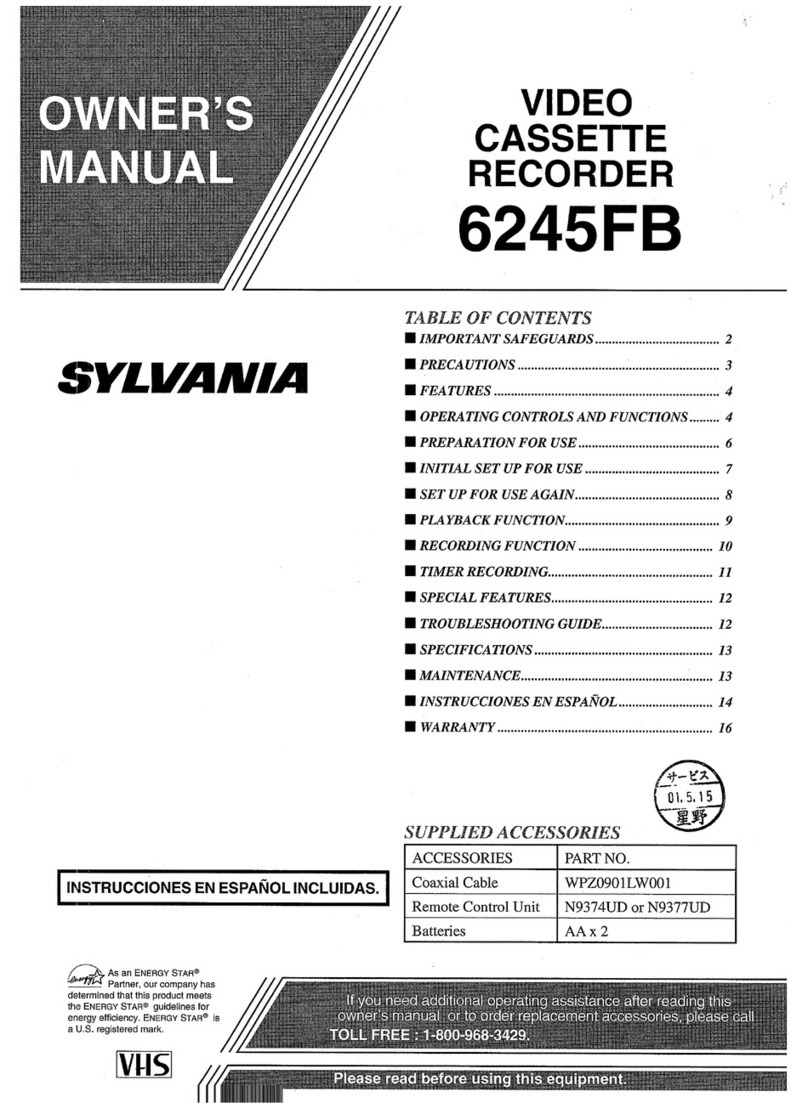Sylvania 6245FB owner's manual