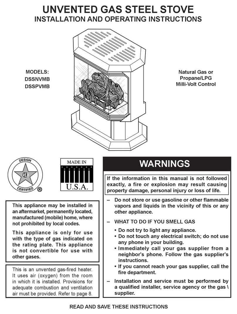 Monessen Hearth DSSNVMB User manual