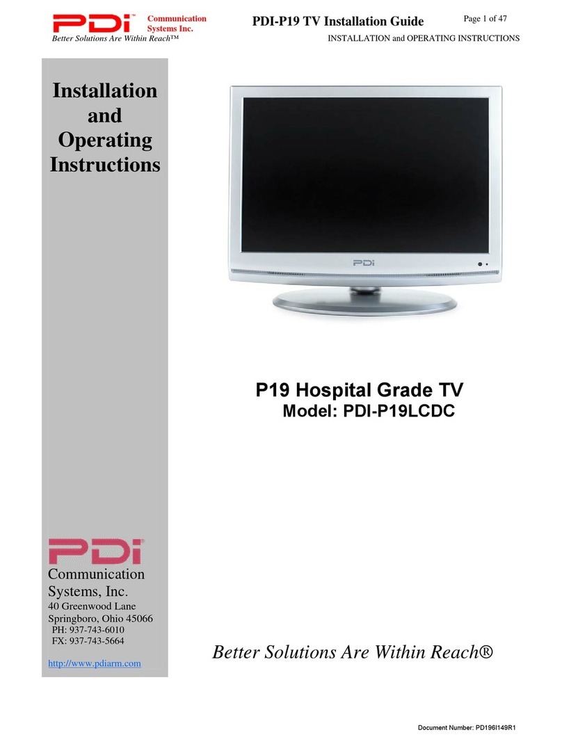 PDi PDI-P19LCDC Installation and operating instructions
