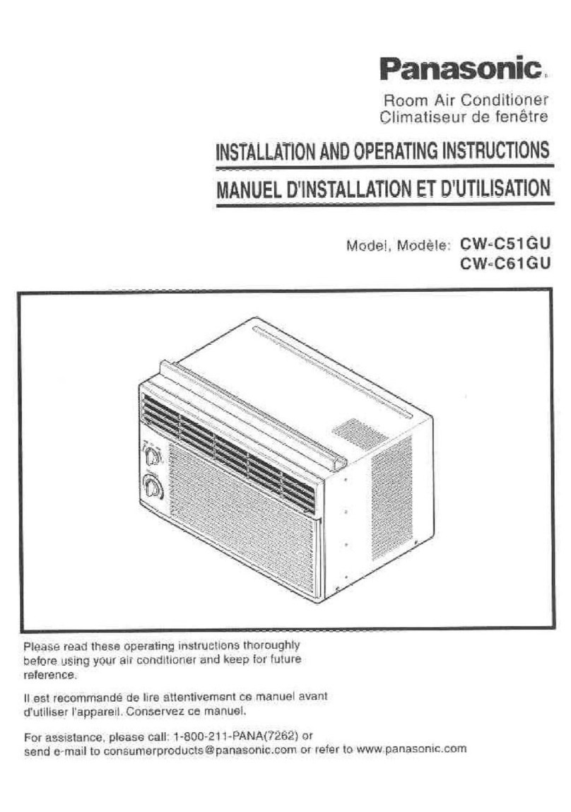 Panasonic CW-C51GU Installation and operating instructions
