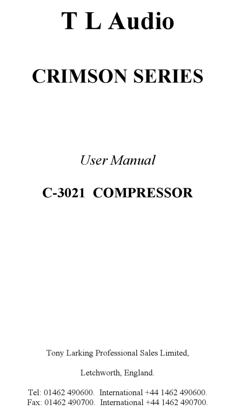 T L Audio CRIMSON C-3021 user manual