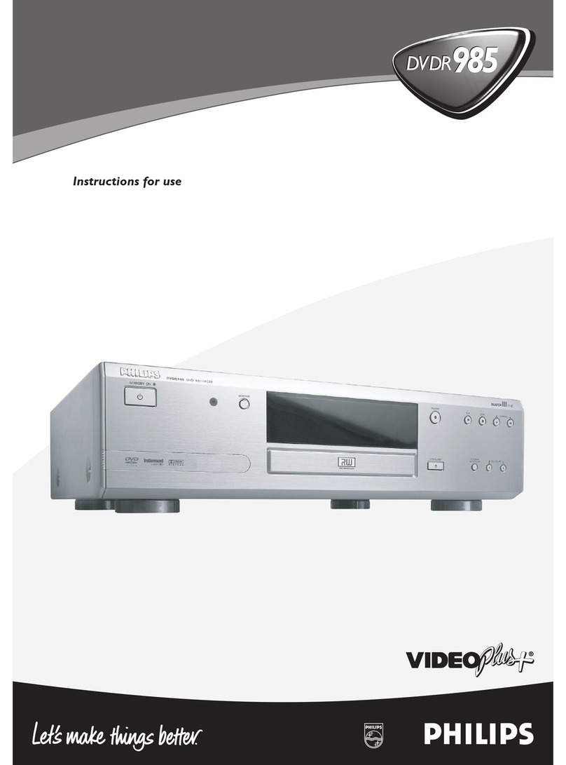 Philips DVDR985 User manual
