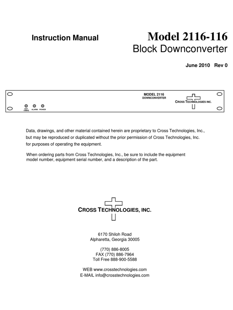 Cross Technologies 2116-116 instruction manual