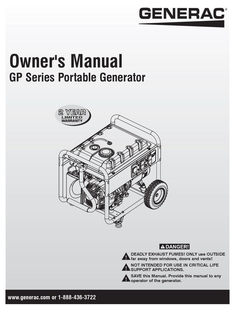 Generac Power Systems GP Series owner's manual Generac Power Systems GP Series owner's manual