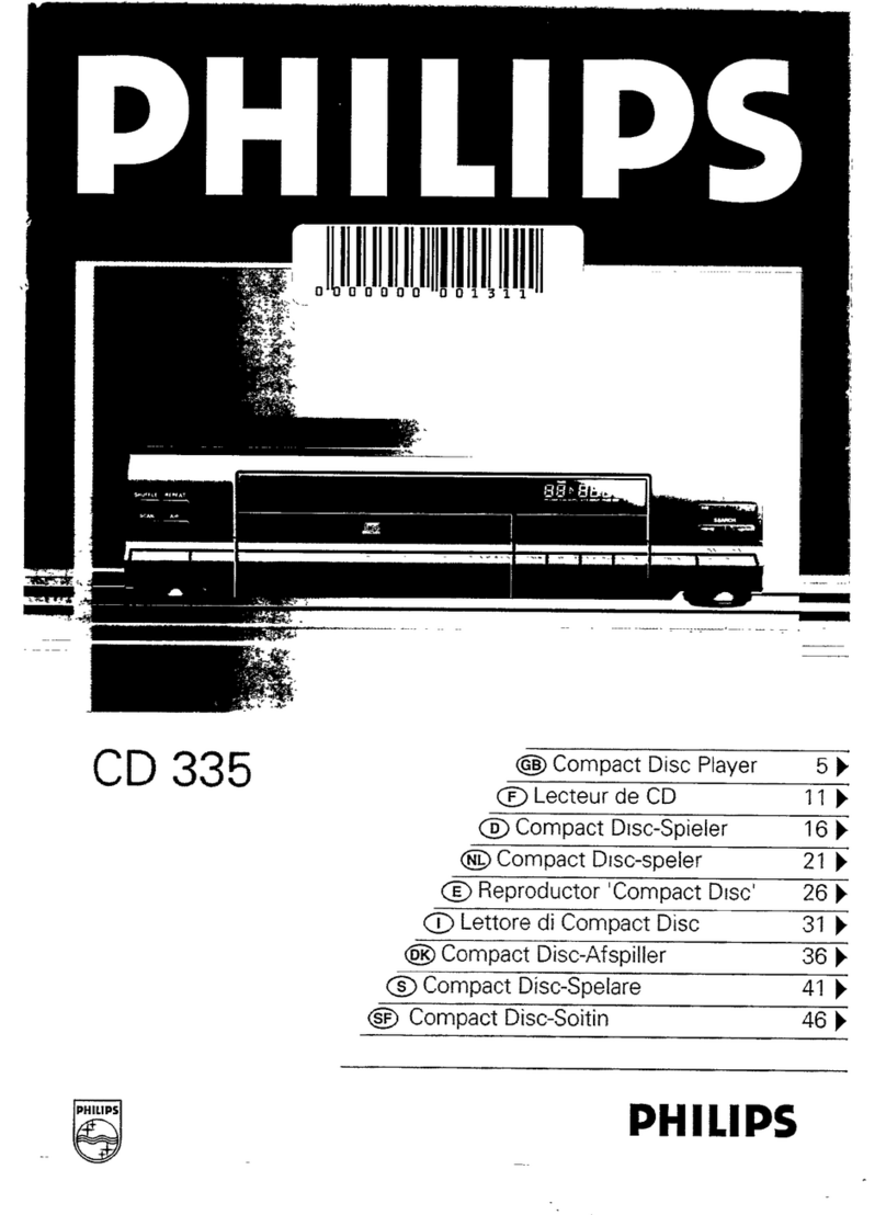 Philips CD 335 User manual Philips CD 335 User manual