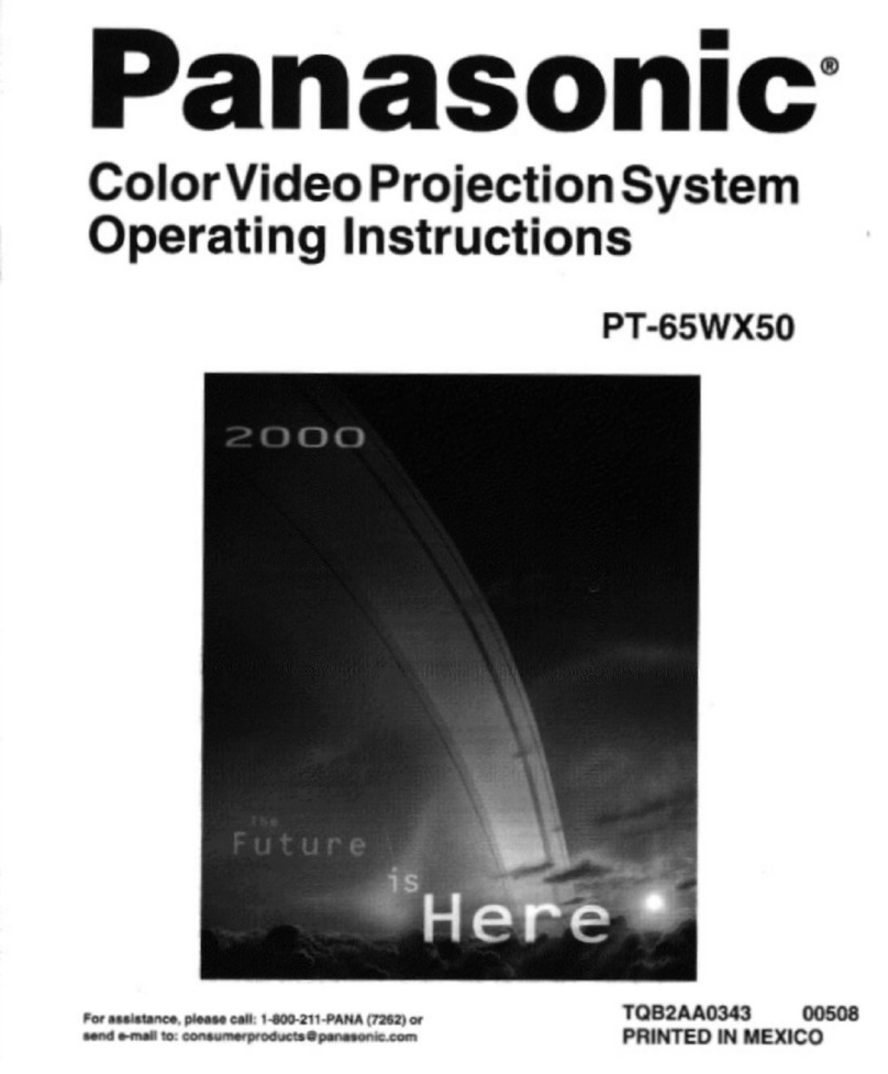 Panasonic PT-65WX50 User manual Panasonic PT-65WX50 User manual