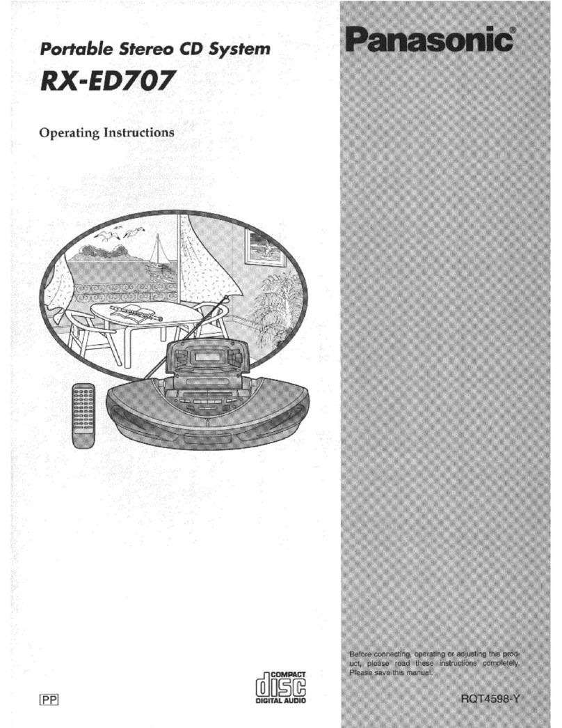 Panasonic rx-ed707 Cobra User manual Panasonic rx-ed707 Cobra User manual