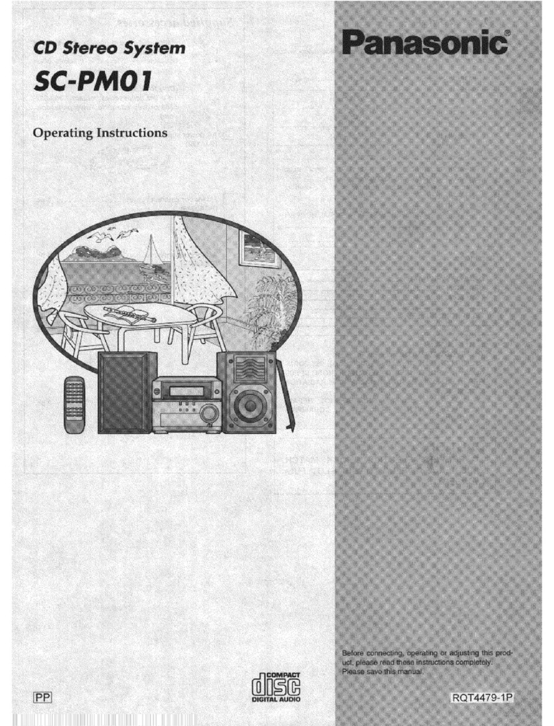 Panasonic SCPM01 - CD STEREO SYSTEM operating instructions