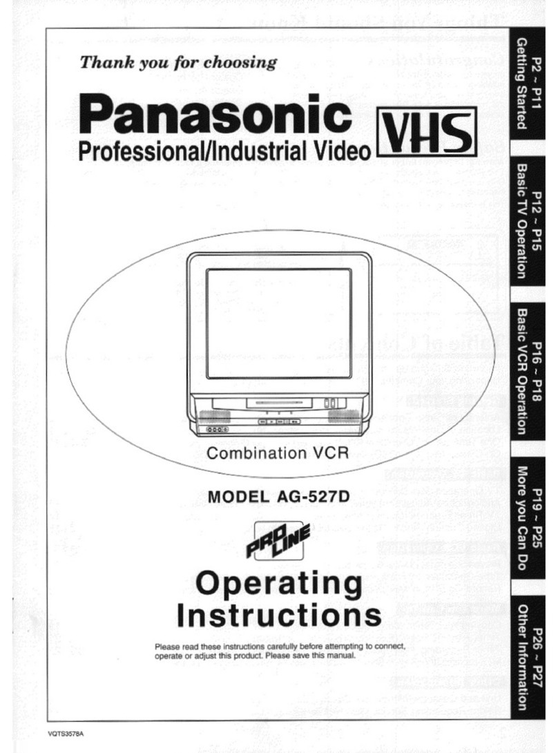 Panasonic AG527D - COMBINATION VCR User manual