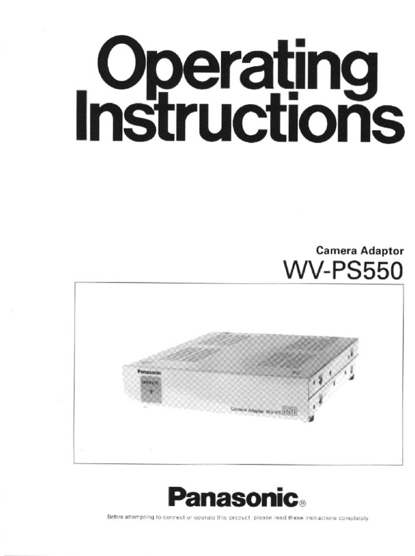 Panasonic WV-PS550 operating instructions