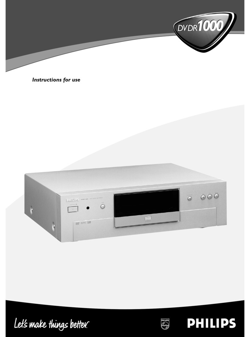 Philips DVDR1000 MkII User manual