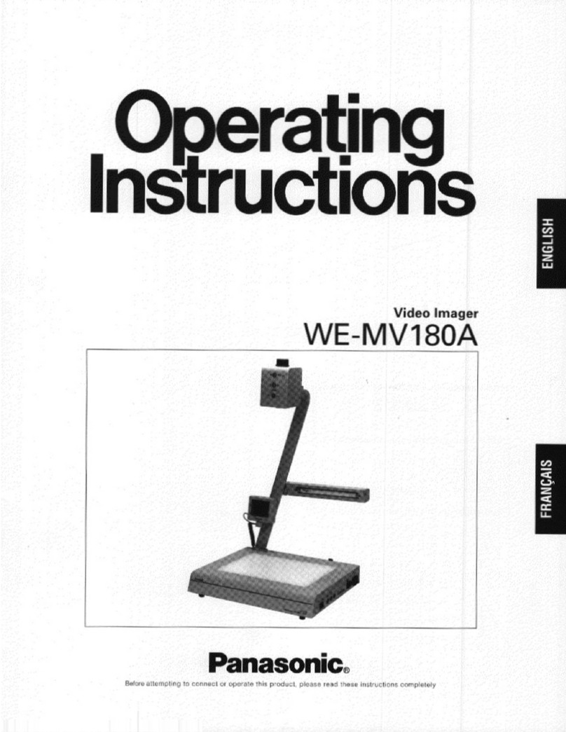 Panasonic WEMV180A - VIDEO IMAGER operating instructions