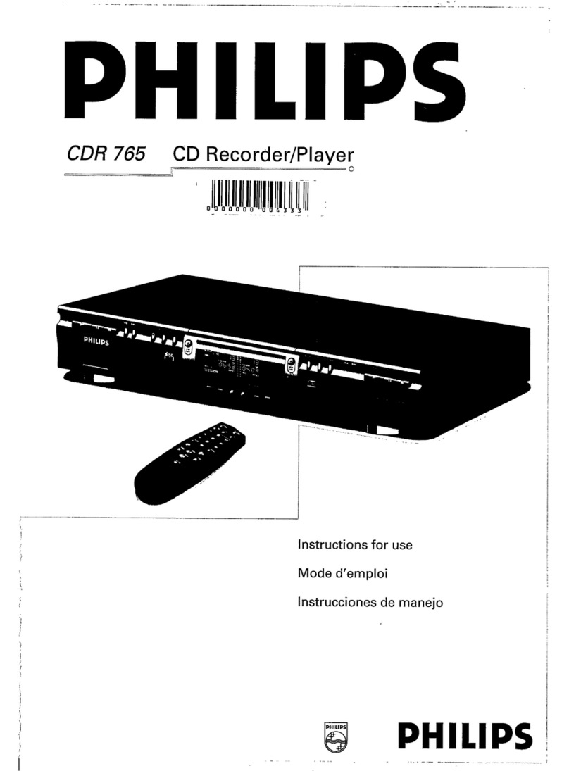 Philips CDR 765 User manual