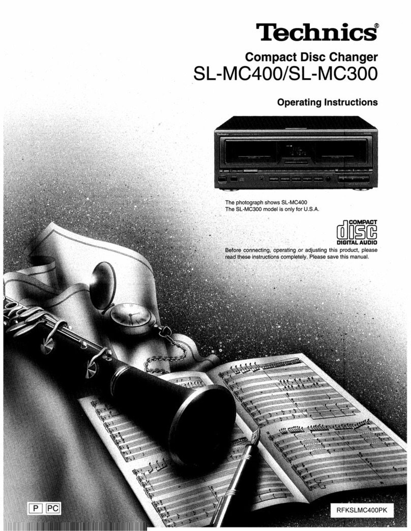 Technics SLMC400 - COMPACT DISC CHANGER User manual