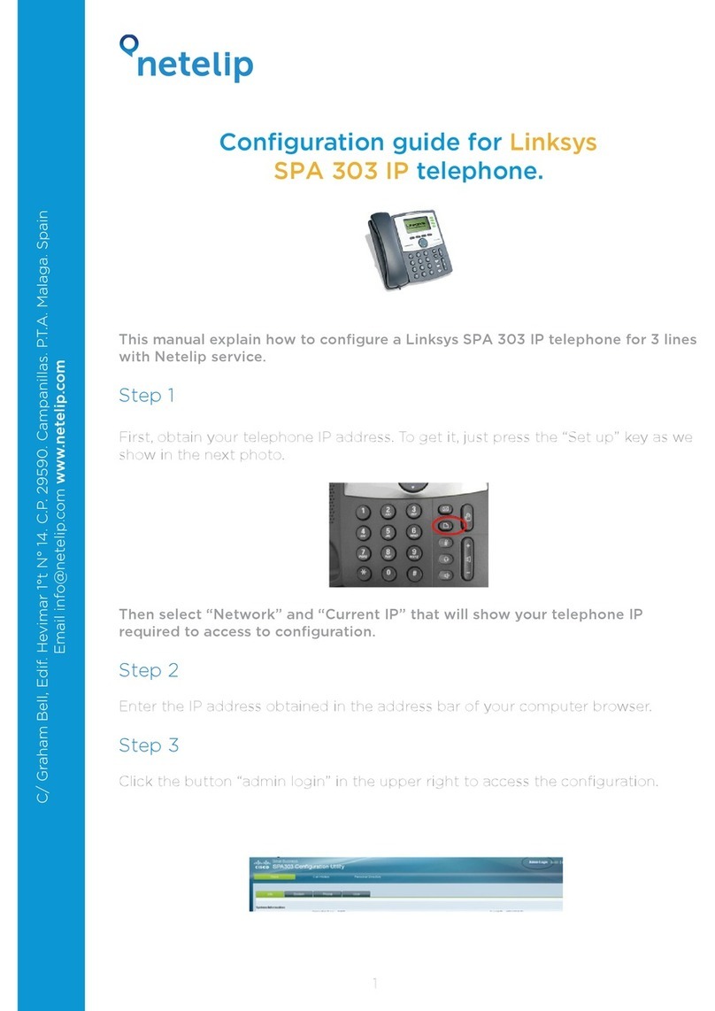 Netelip Linksys SPA 303 Configuration guide