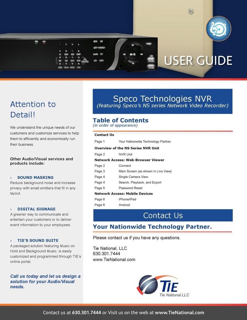Tie National Speco NS Series user guide
