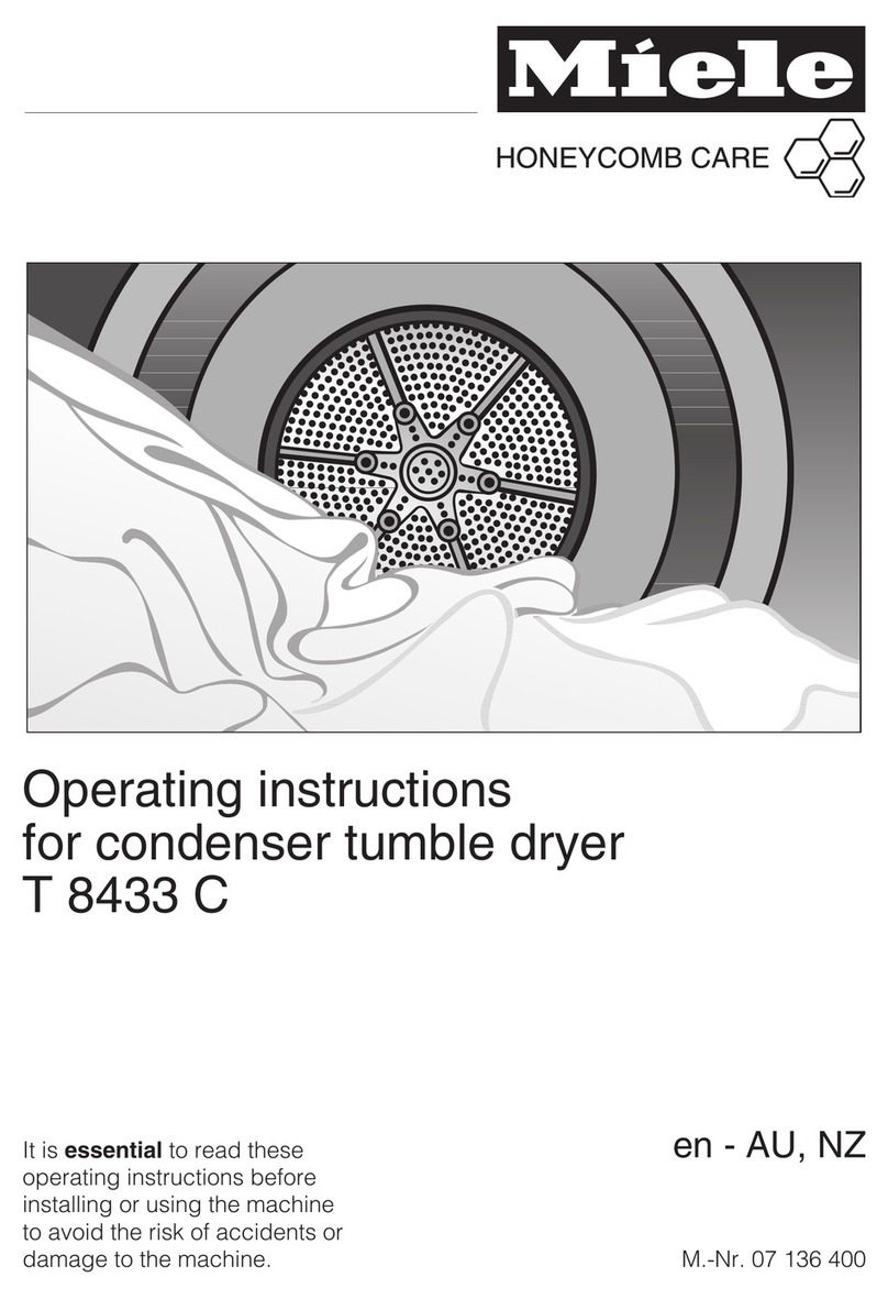 Miele T 8433 C operating instructions