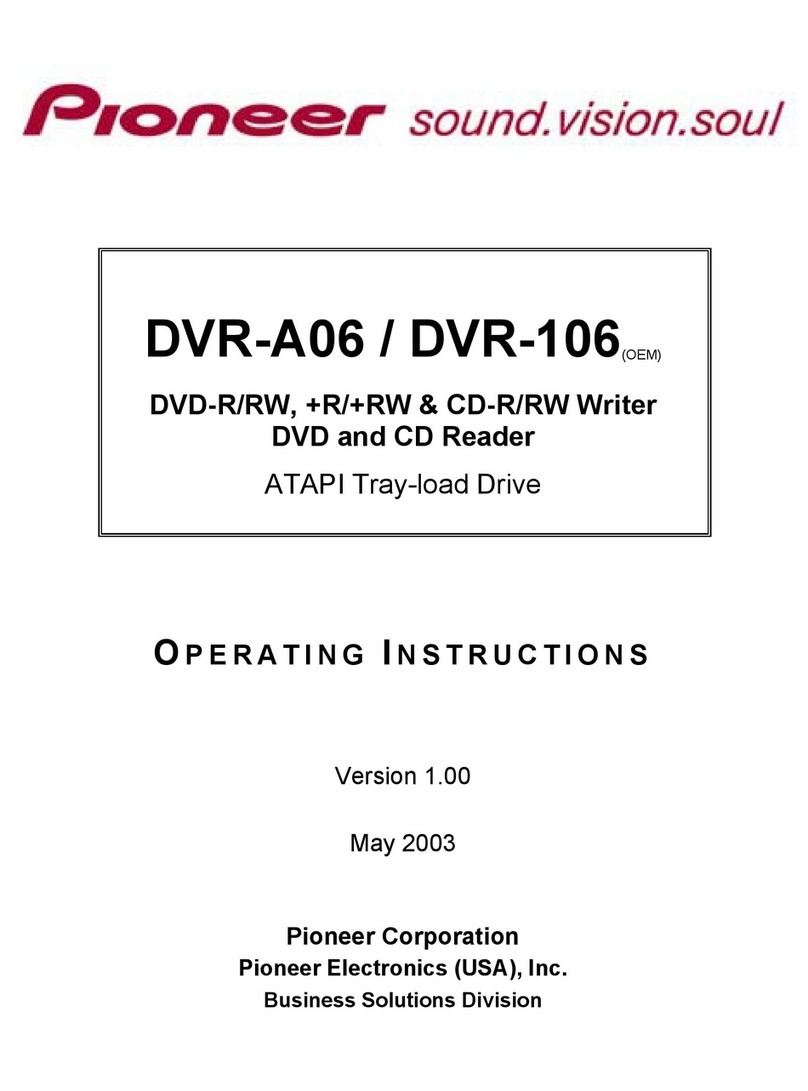 Pioneer DVR-A06 operating instructions