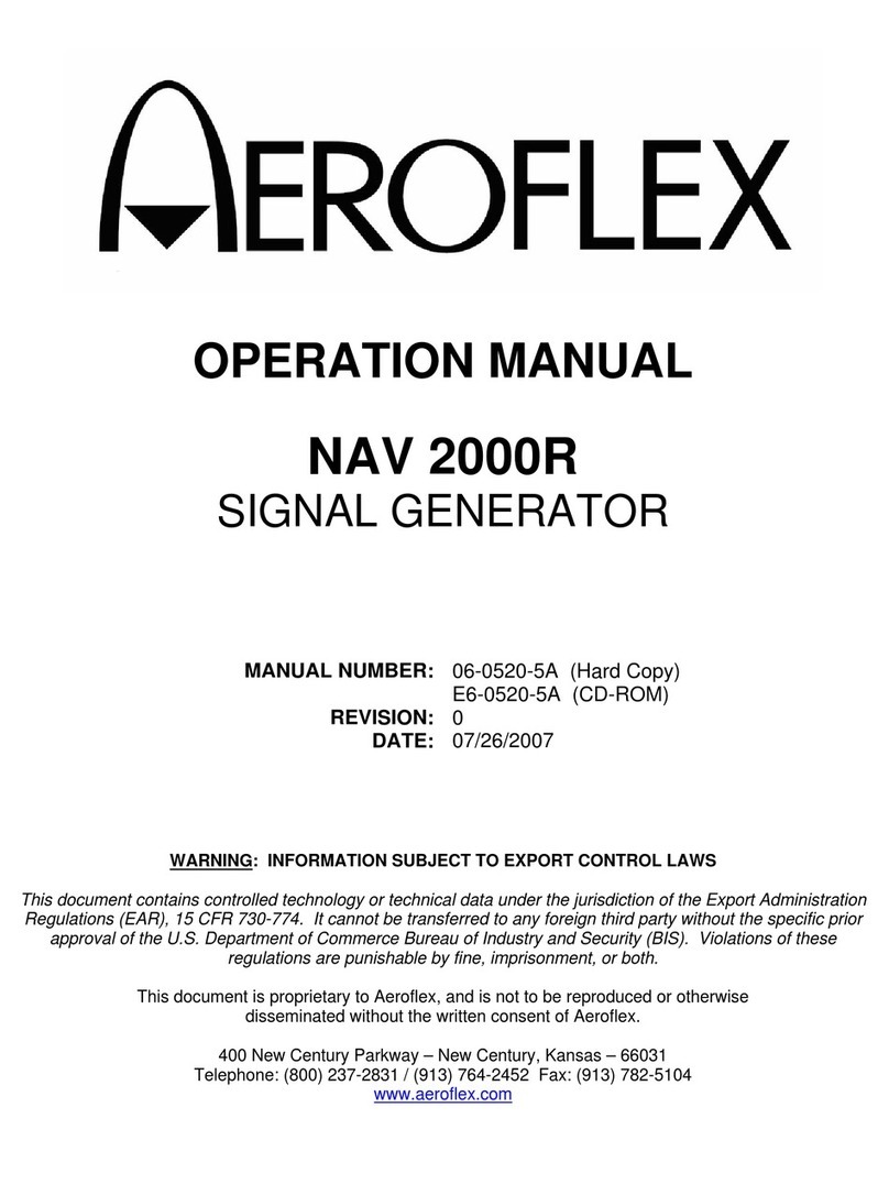 Aeroflex NAV 2000R Operation manual