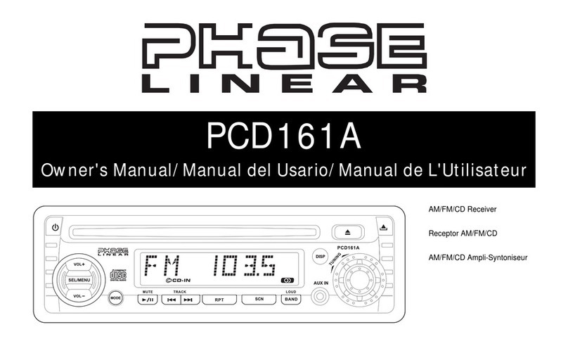 Phase Linear PCD161A owner's manual