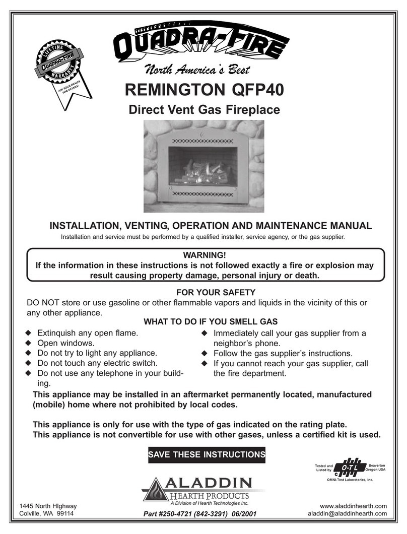 Quadra-Fire REMINGTON QFP40 User manual