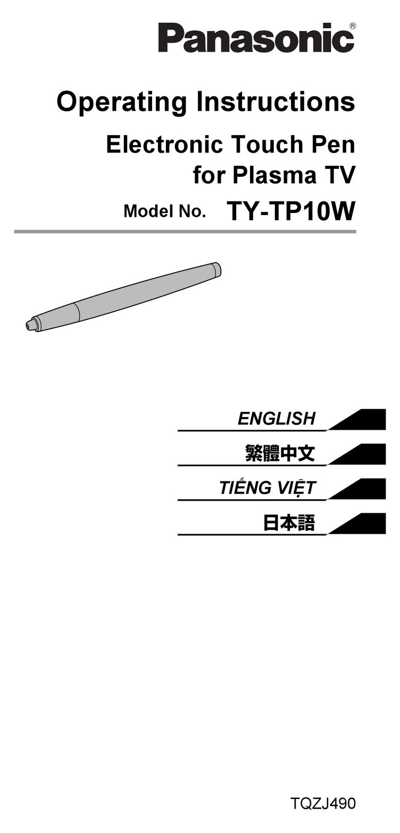 Panasonic TY-TP10W operating instructions