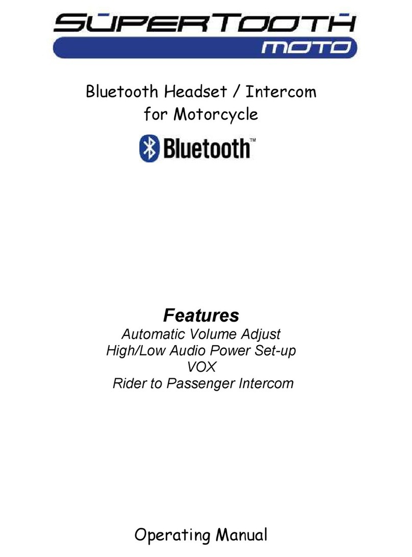 Supertooth Moto Bluetooth Headset operating manual