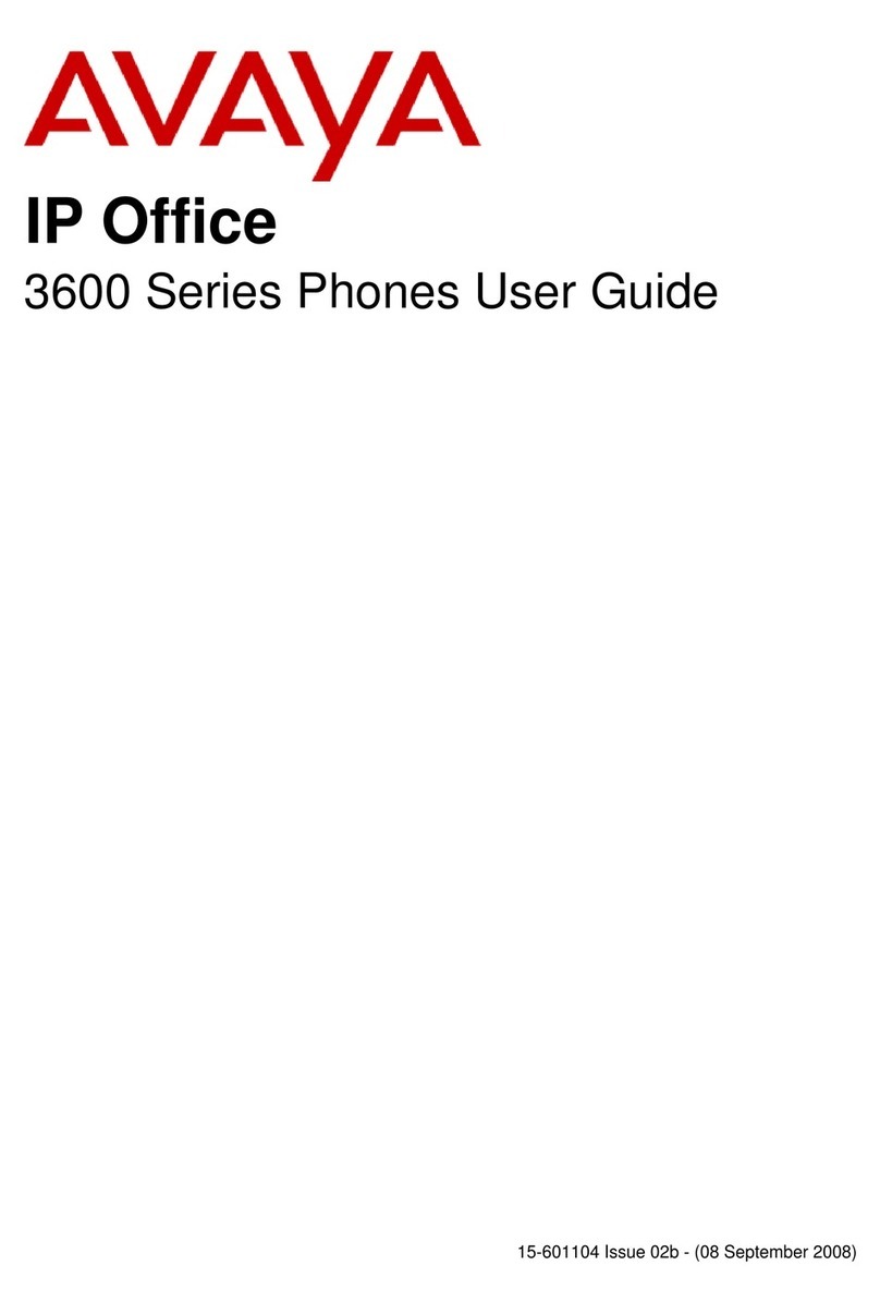 Avaya 3600 Series User manual Avaya 3600 Series User manual