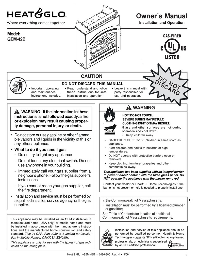 Heat & Glo GEM-42B owner's manual Heat & Glo GEM-42B owner's manual