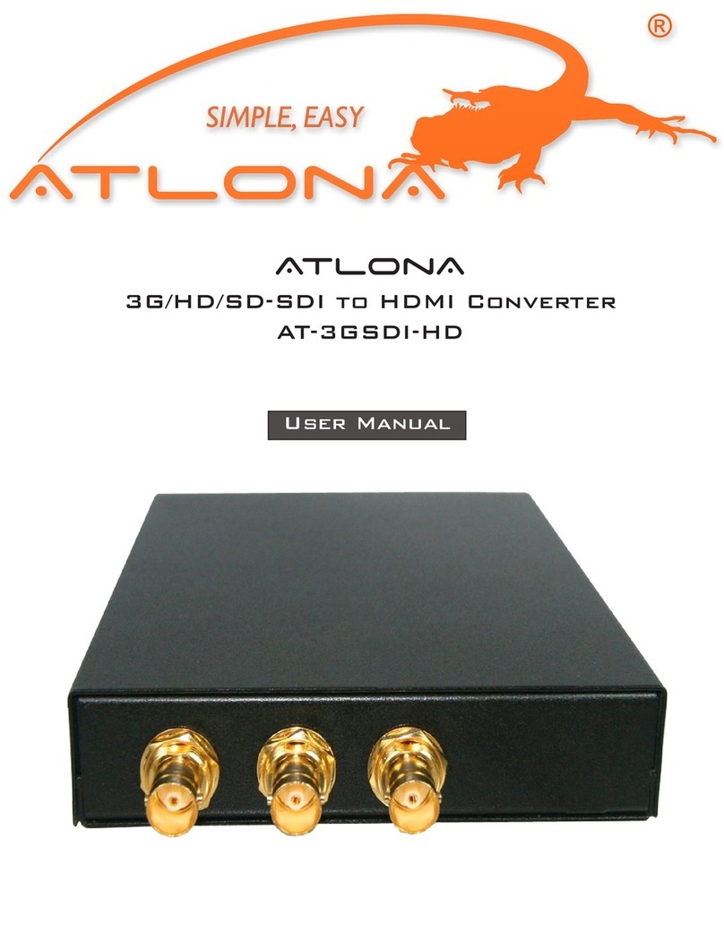 Atlona AT-3GSDI-HD User manual