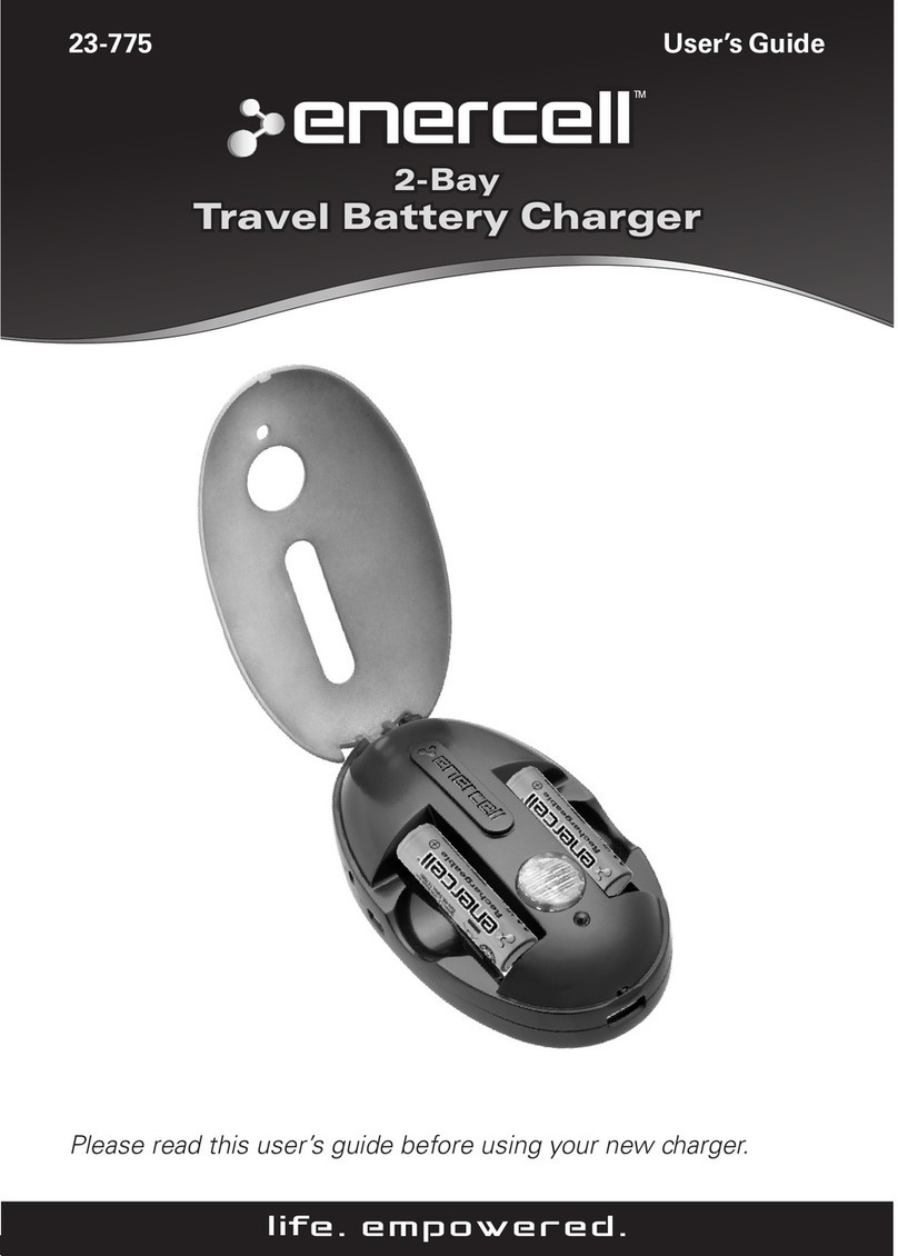 Enercell 2-BayTravel Battery Charger User manual