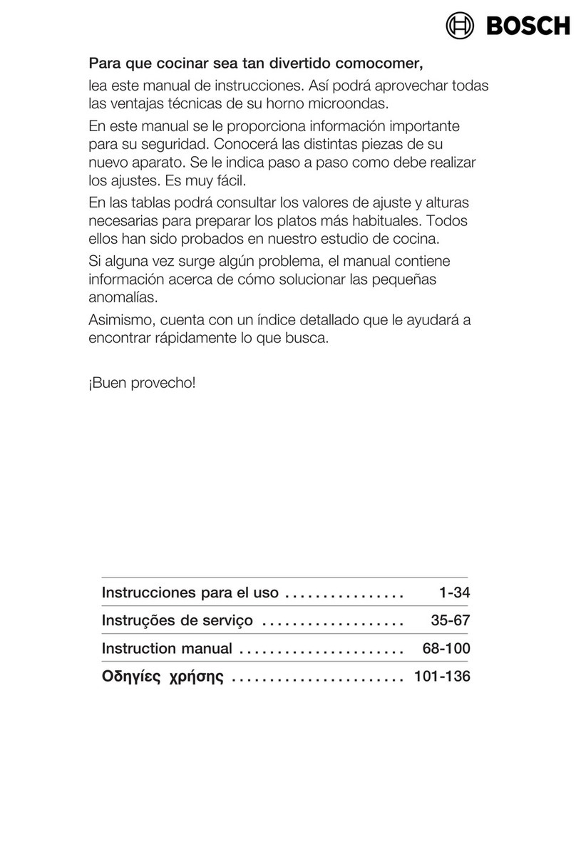 Bosch Microwave oven User manual