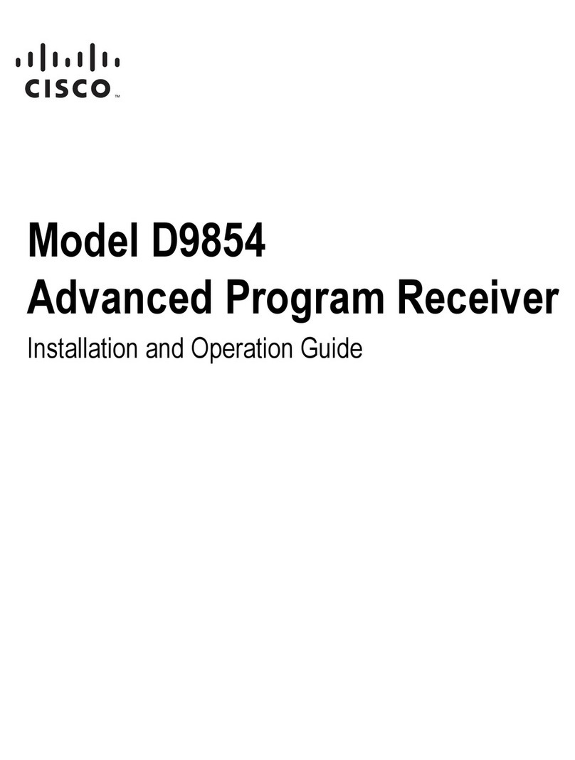 Cisco D9854 Operating instructions