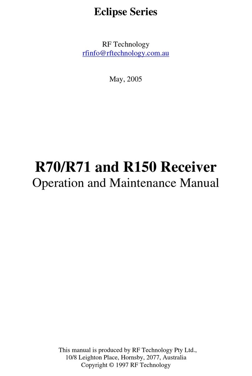 RF Technology Eclipse R70 User manual
