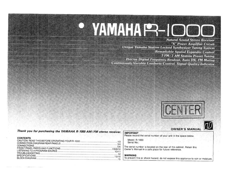 Yamaha R-1000 User manual