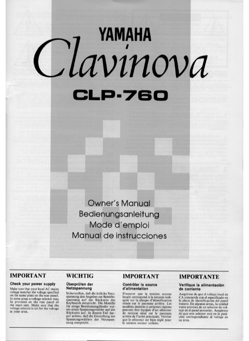Yamaha Clavinova CLP-760 User manual