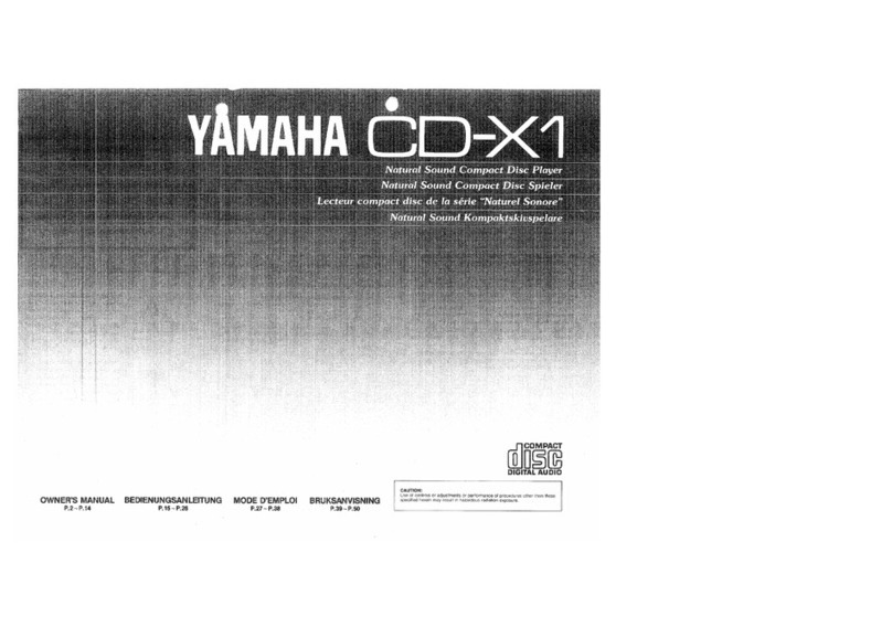 Yamaha CD-X1 User manual Yamaha CD-X1 User manual