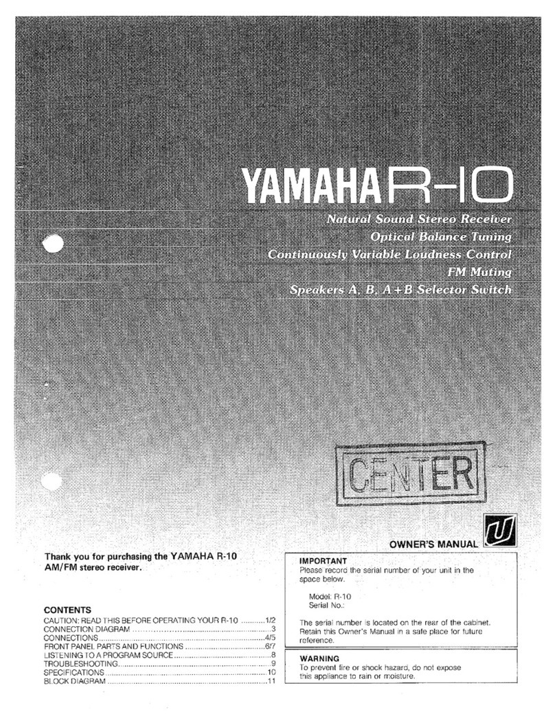 Yamaha R-10 User manual