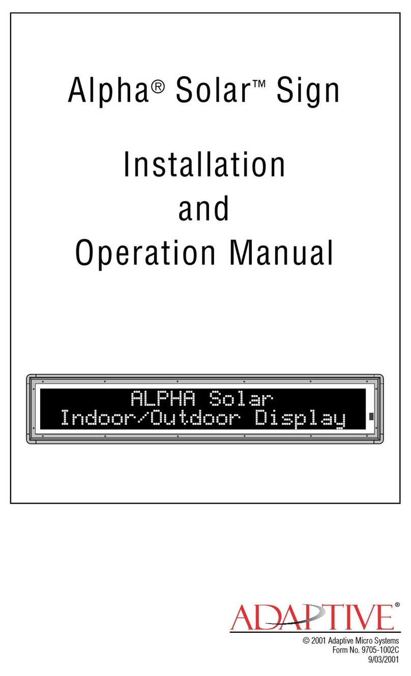 Adaptive Micro Systems Alpha User manual