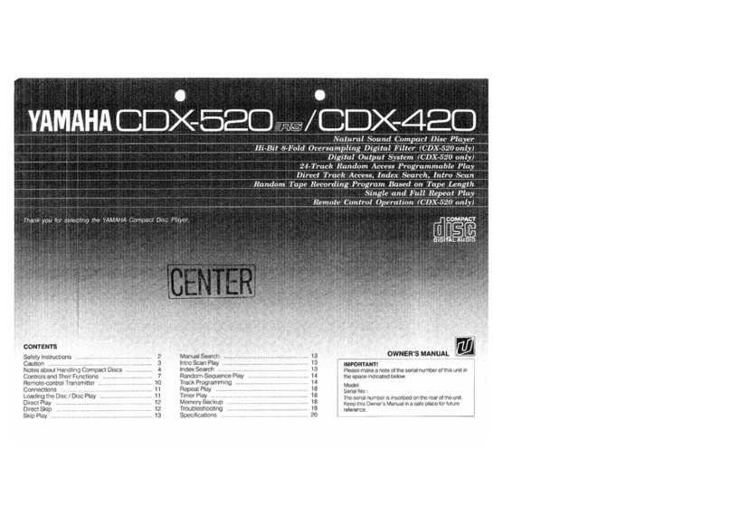 Yamaha CDX-520 User manual Yamaha CDX-520 User manual