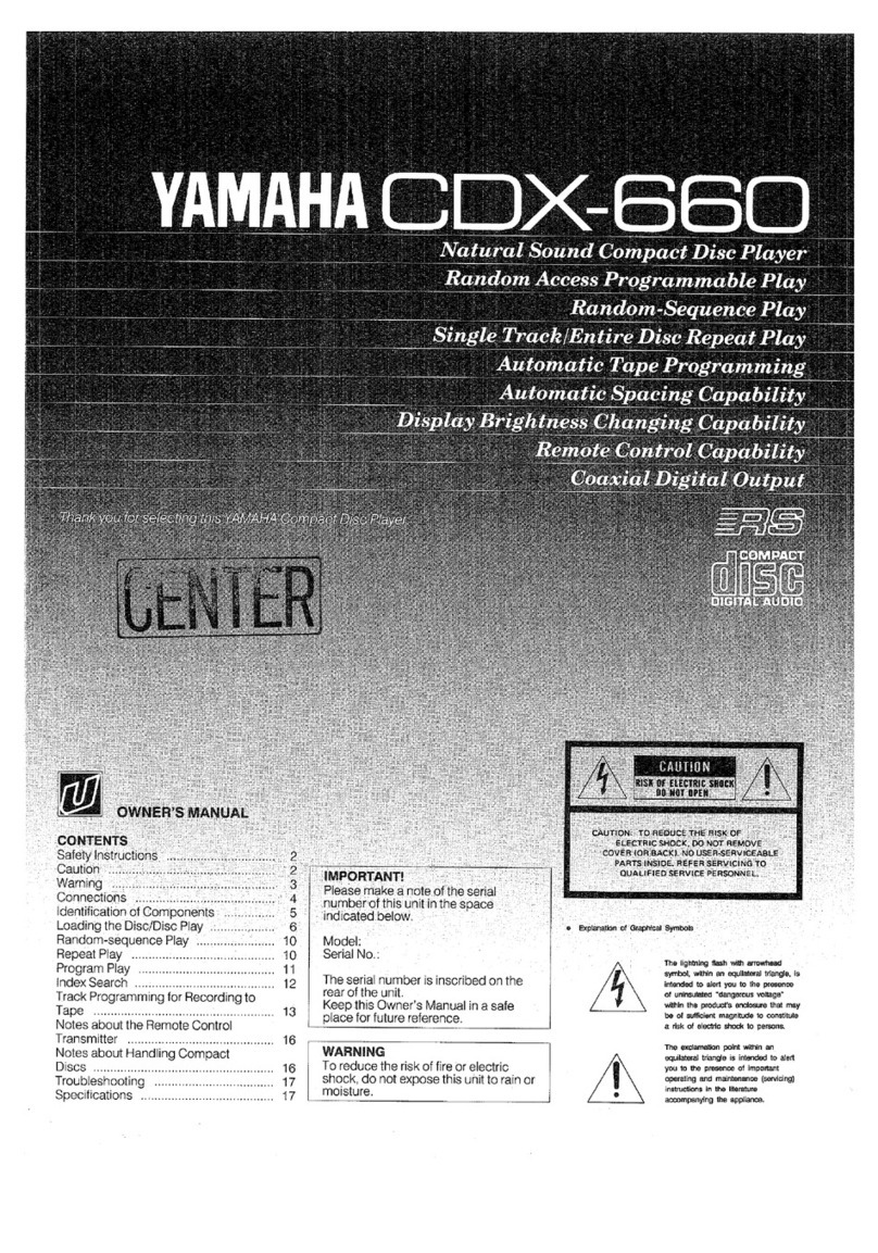 Yamaha CDX-660 User manual Yamaha CDX-660 User manual