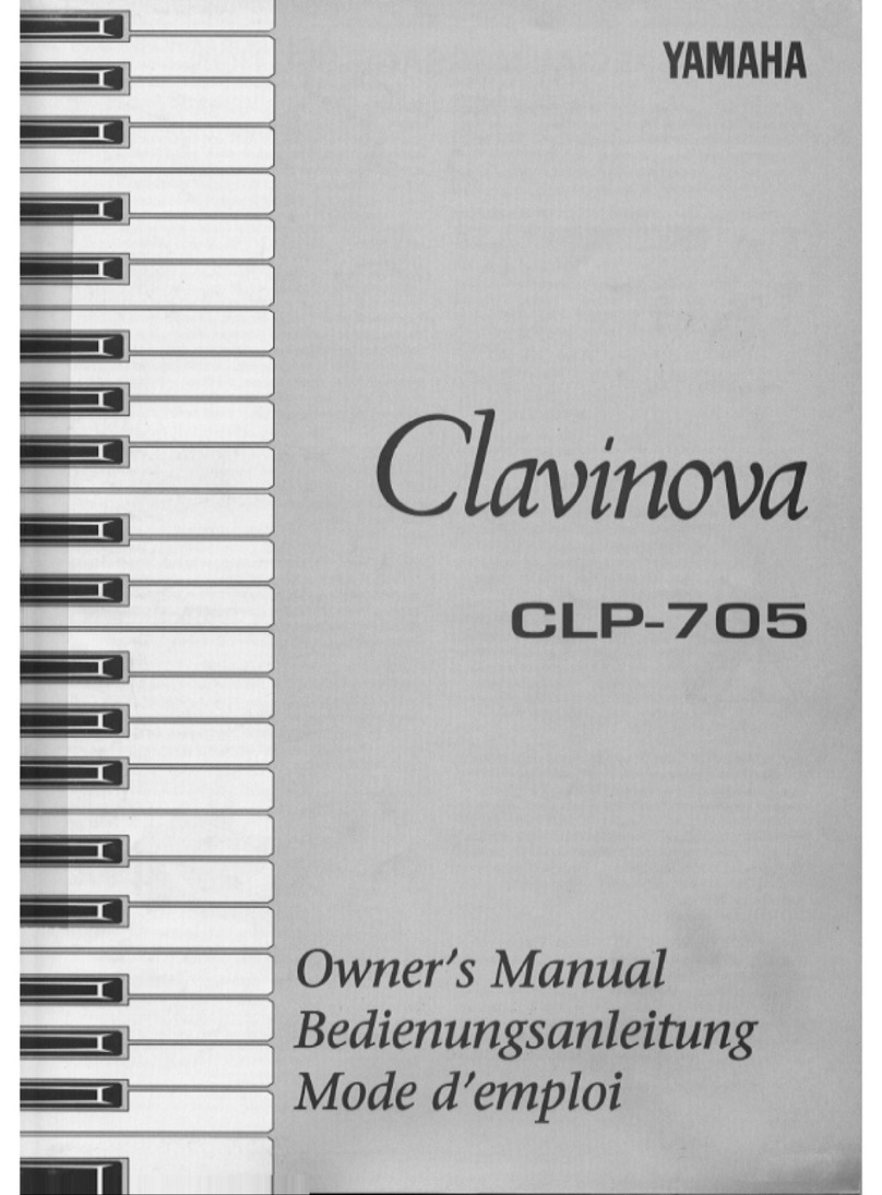 Yamaha Clavinova CLP-705 User manual