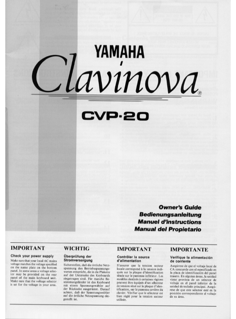 Yamaha Clavinova CVP-20 User manual