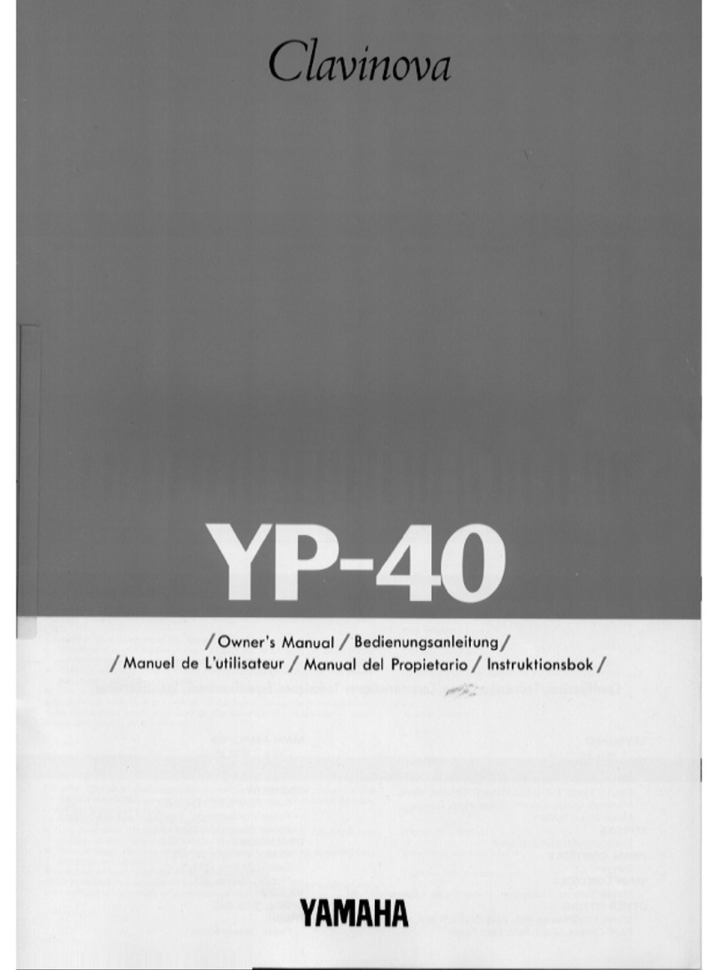 Yamaha Clavinova YP-40 owner's manual