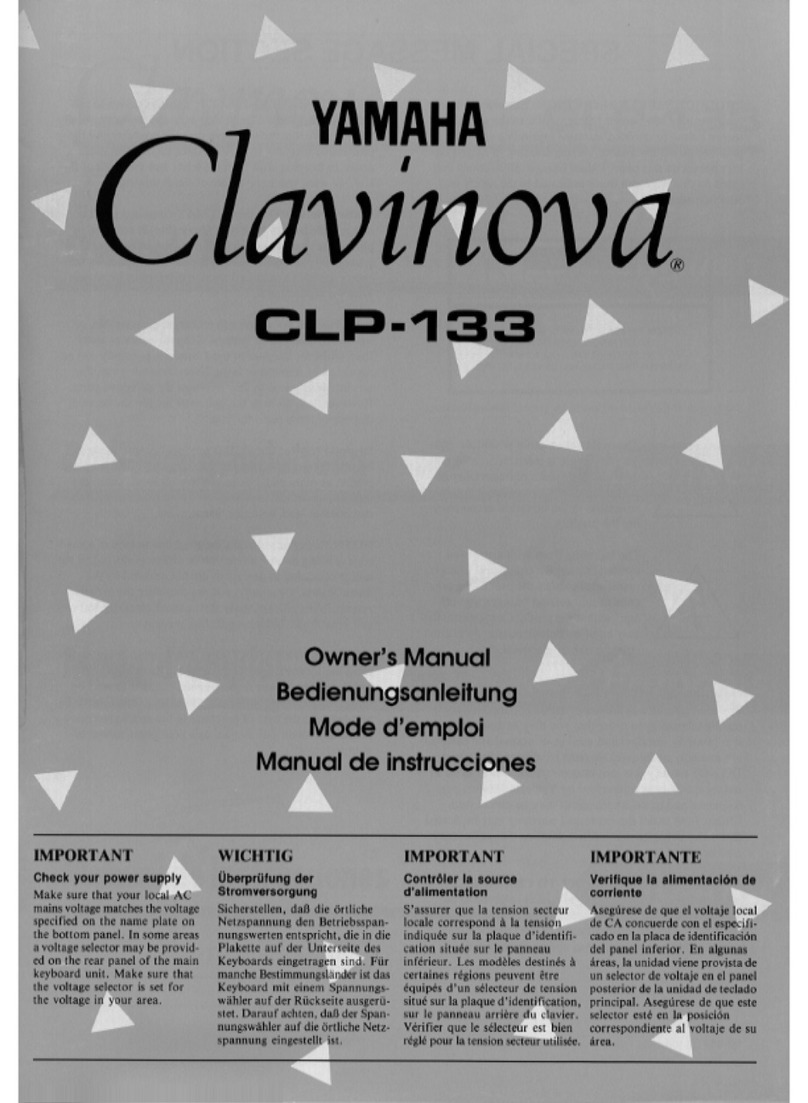 Yamaha Clavinova CLP-133 User manual
