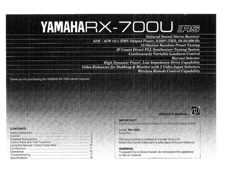 Yamaha RX-700U User manual